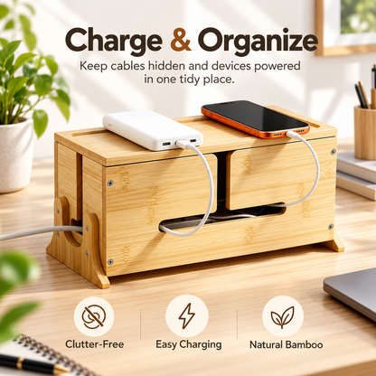 Cable Management & Charging Organizer