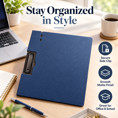 Single-Clip Document Clipboard Folder